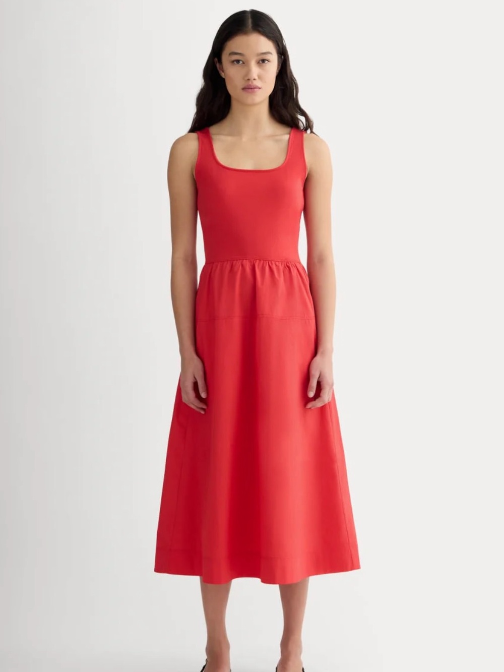 Everlane The Form Riviera Dress in Red XXS